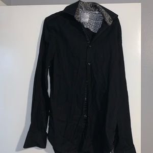 Black dress up shirt. Society of threads